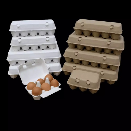 Natural Bamboo Molded Fiber Egg Cartons